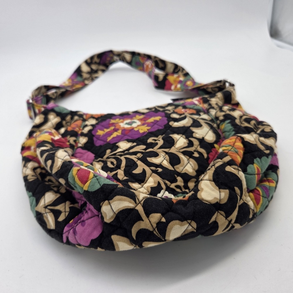 Vera Bradley Crossbody Shoulder Bag Floral Quilted Cotton Magnetic Front Pocket - Picture 9 of 13
